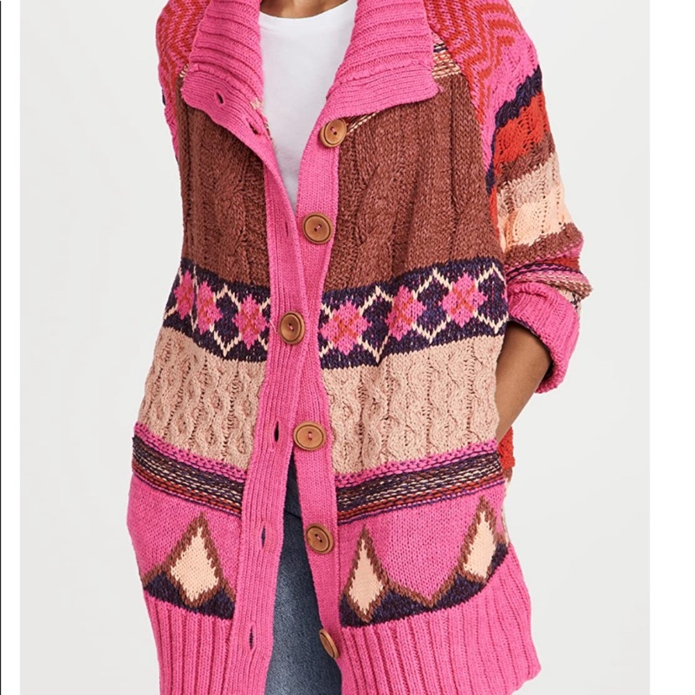 Free People Multicolor Knit Cardigan